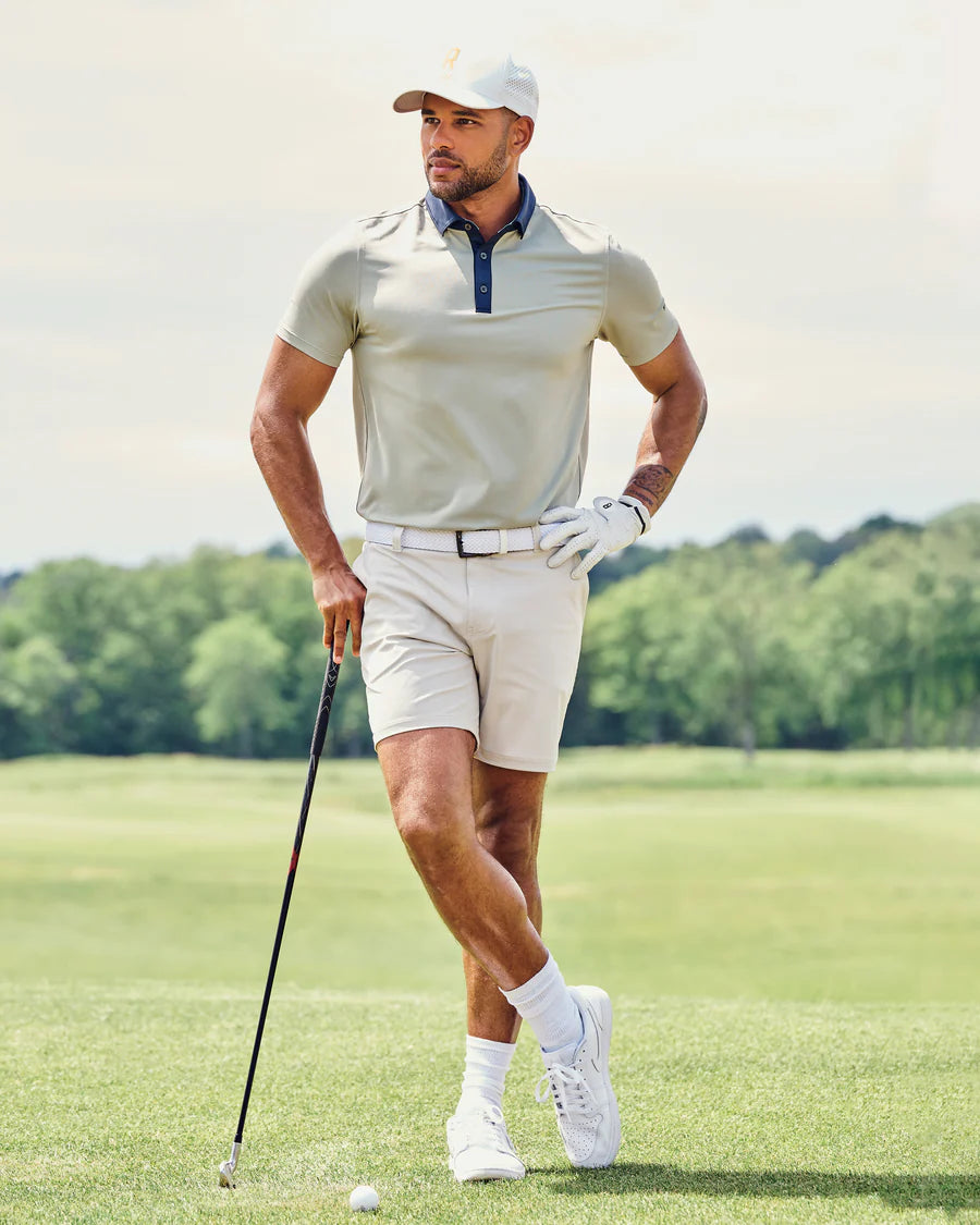 Rhone - Golf Sport Polo Spread Collar - Seagrass Green