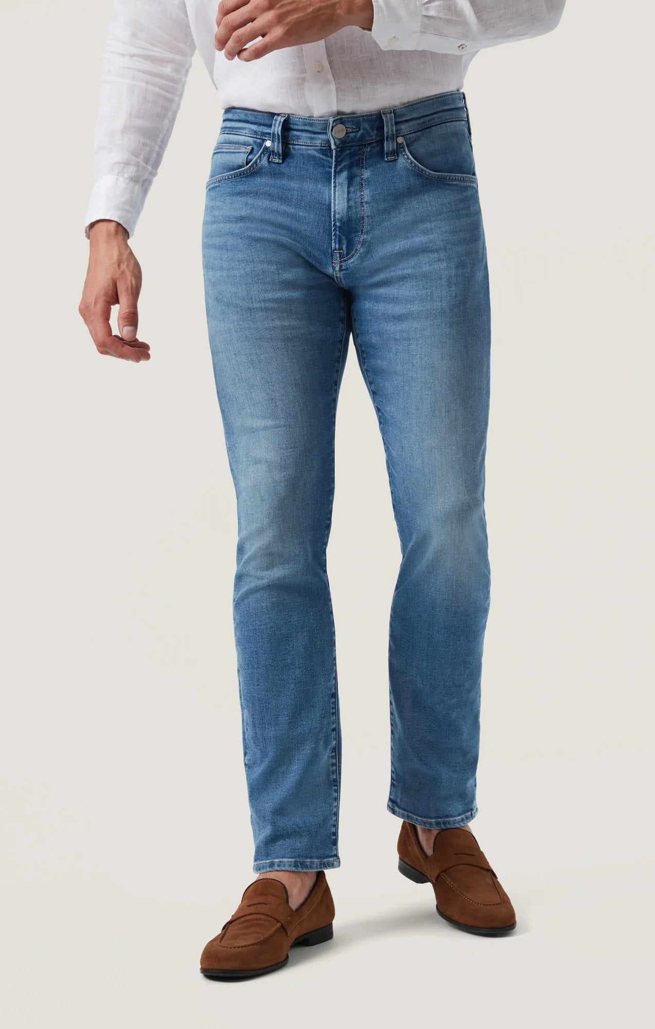 34 Heritage - Charisma Relaxed Straight Jean - Mid Brushed Organic Ultra
