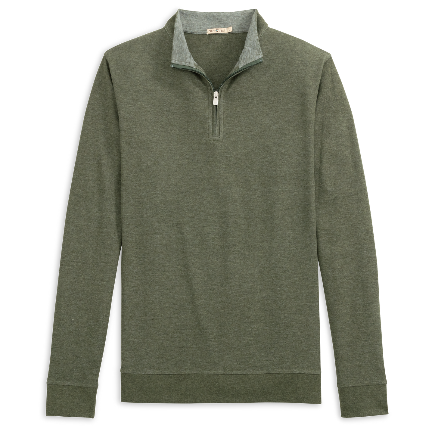 Genteal - Cotton Modal Quarter Zip - Olive