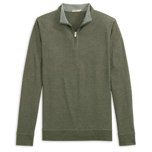 Genteal - Cotton Modal Quarter Zip - Olive