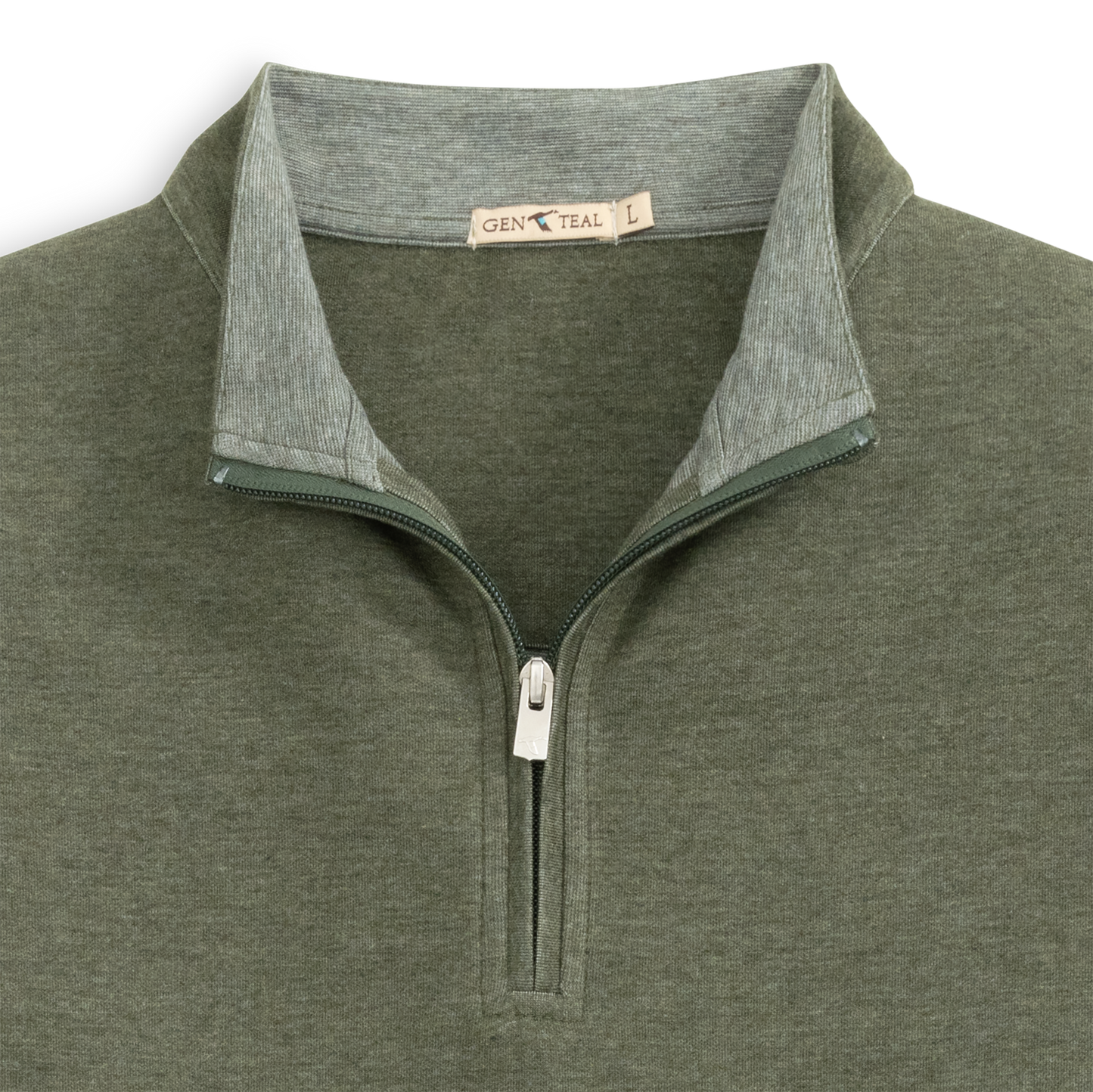 Genteal - Cotton Modal Quarter Zip - Olive