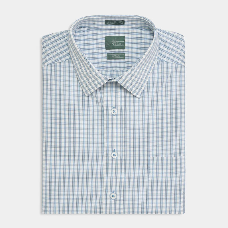 Genteal - Spread Collar Performance Sport Shirt - Nile