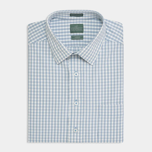 Genteal - Spread Collar Performance Sport Shirt - Nile