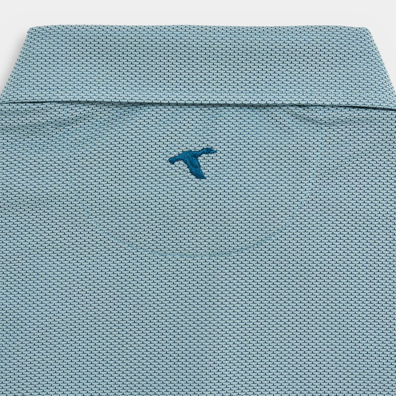Genteal - Brick Jacquard Polo - Slate