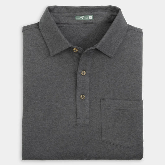 Genteal - Wander Long Sleeve Polo - Graphite