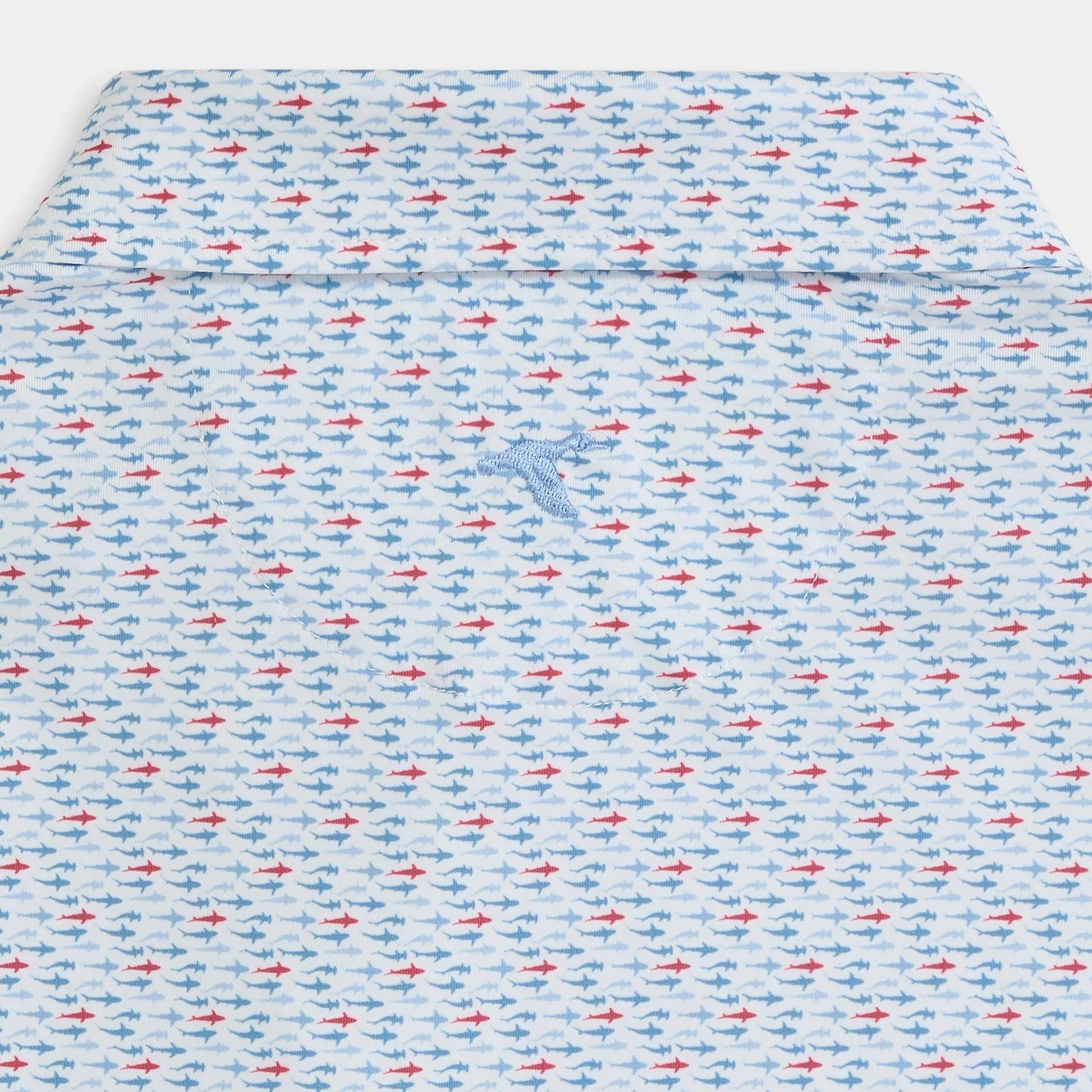 Genteal - Printed Performance Polo - Open Water Fin Frenzy