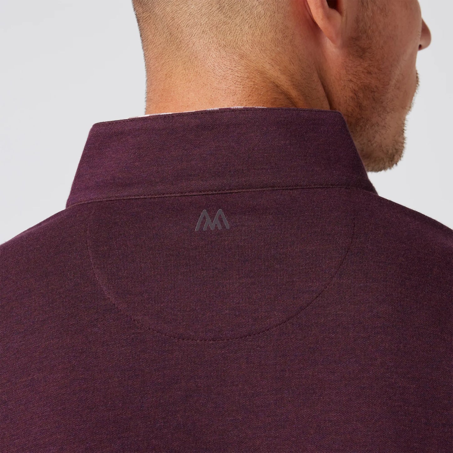Mizzen + Main - KPI Quarter Zip - Wine Heather Medium Regular