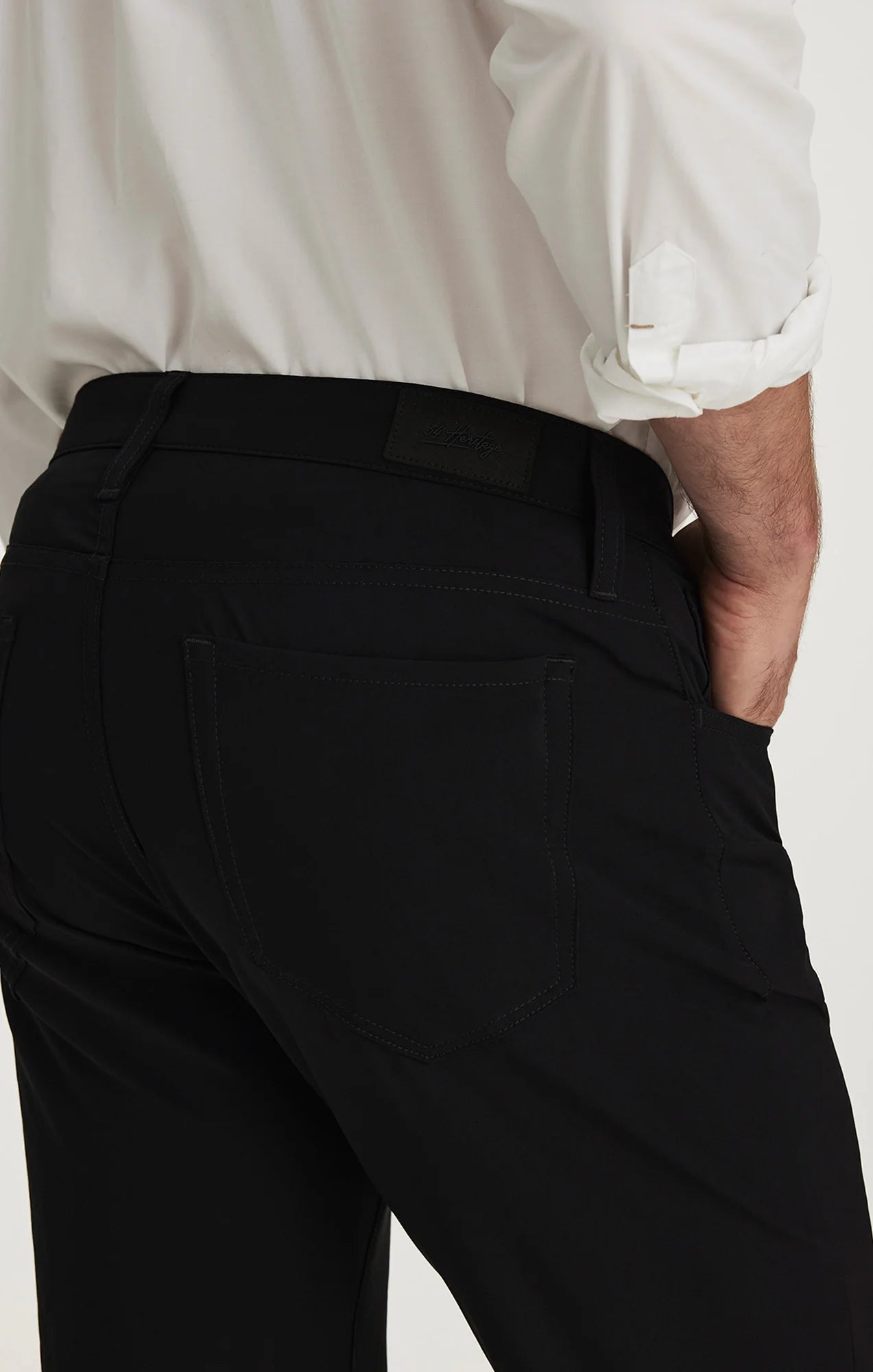 34 Heritage - Courage Straight Commuter Pants - Black Luxe