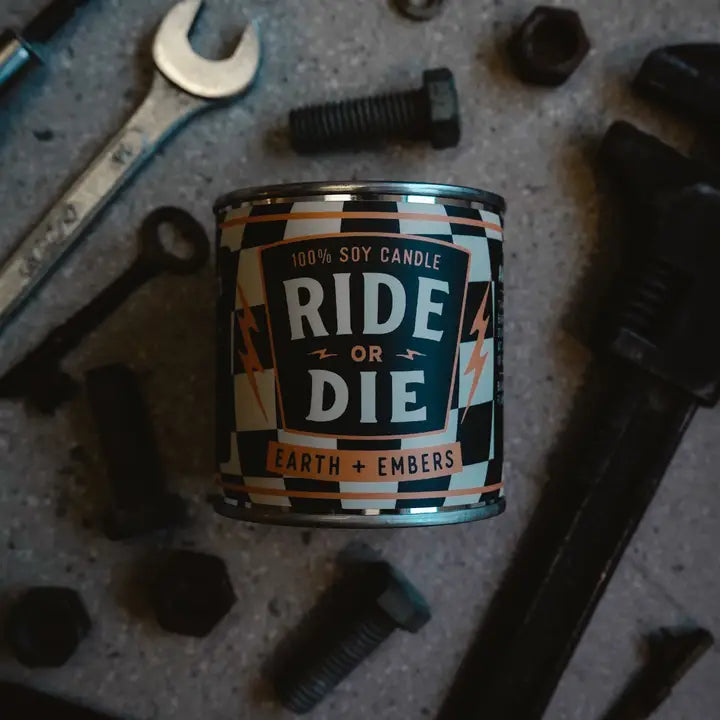 Ambush Candle Co. - Ride or Die - Earth & Embers - 8oz. Soy Candle
