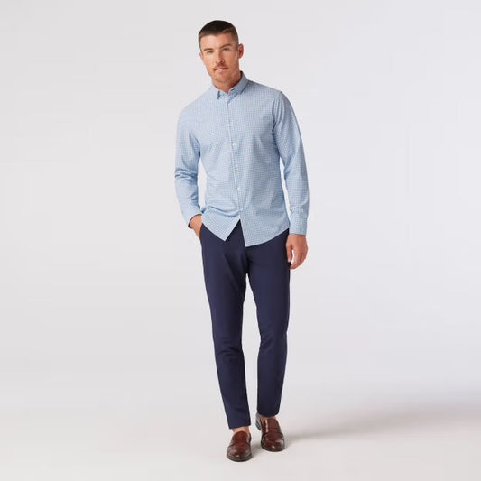 Mizzen + Main - Leeward No Tuck Dress Shirt - Light Blue Adam Plaid