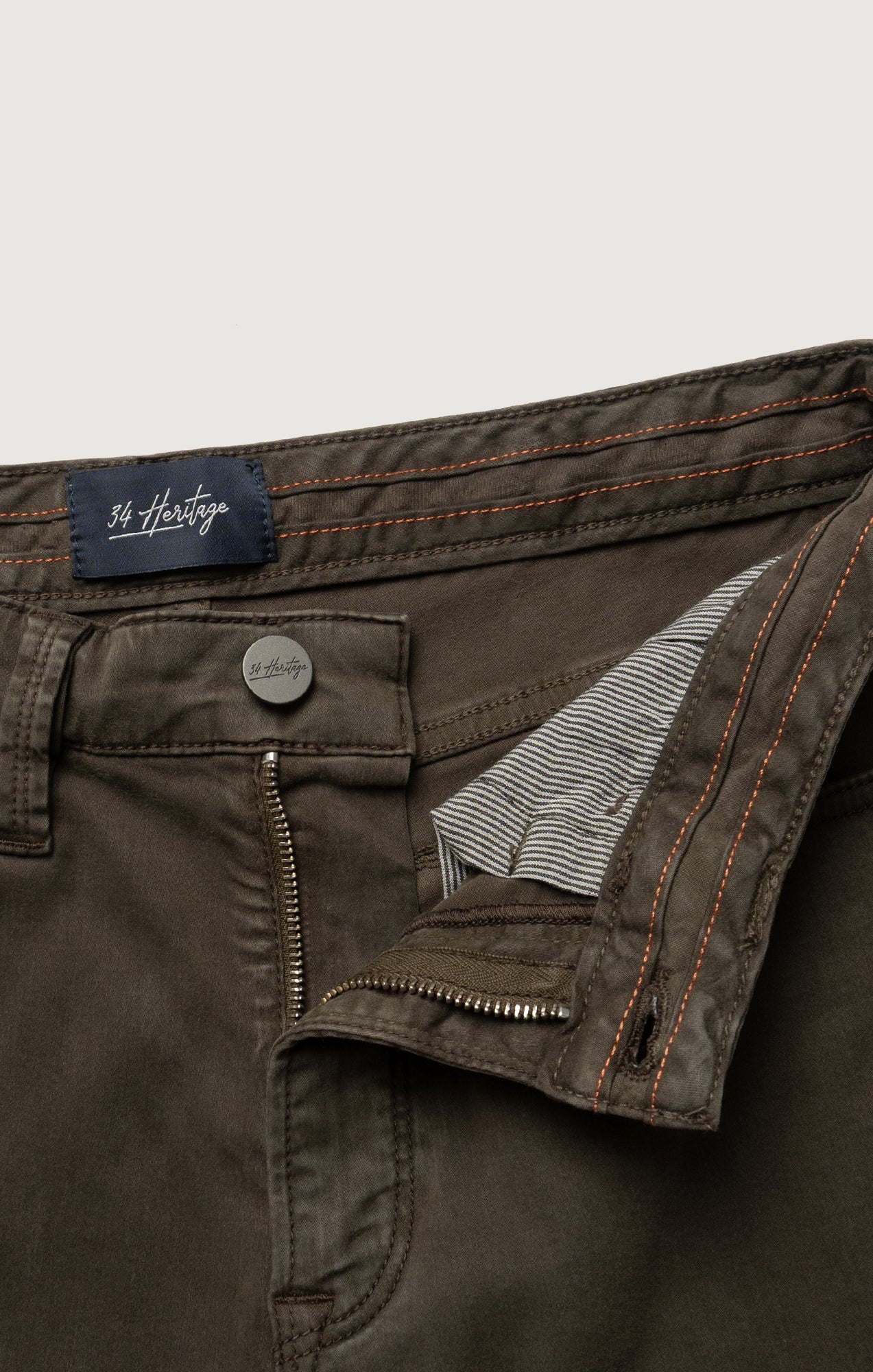 34 Heritage - Courage Straight Leg Pant - Cactus Green Twill