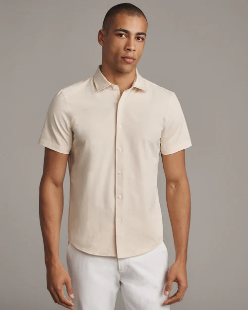 Rhone - Linen- Blend Short Sleeve Shirt - Linen
