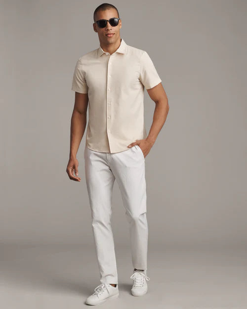 Rhone - Linen- Blend Short Sleeve Shirt - Linen