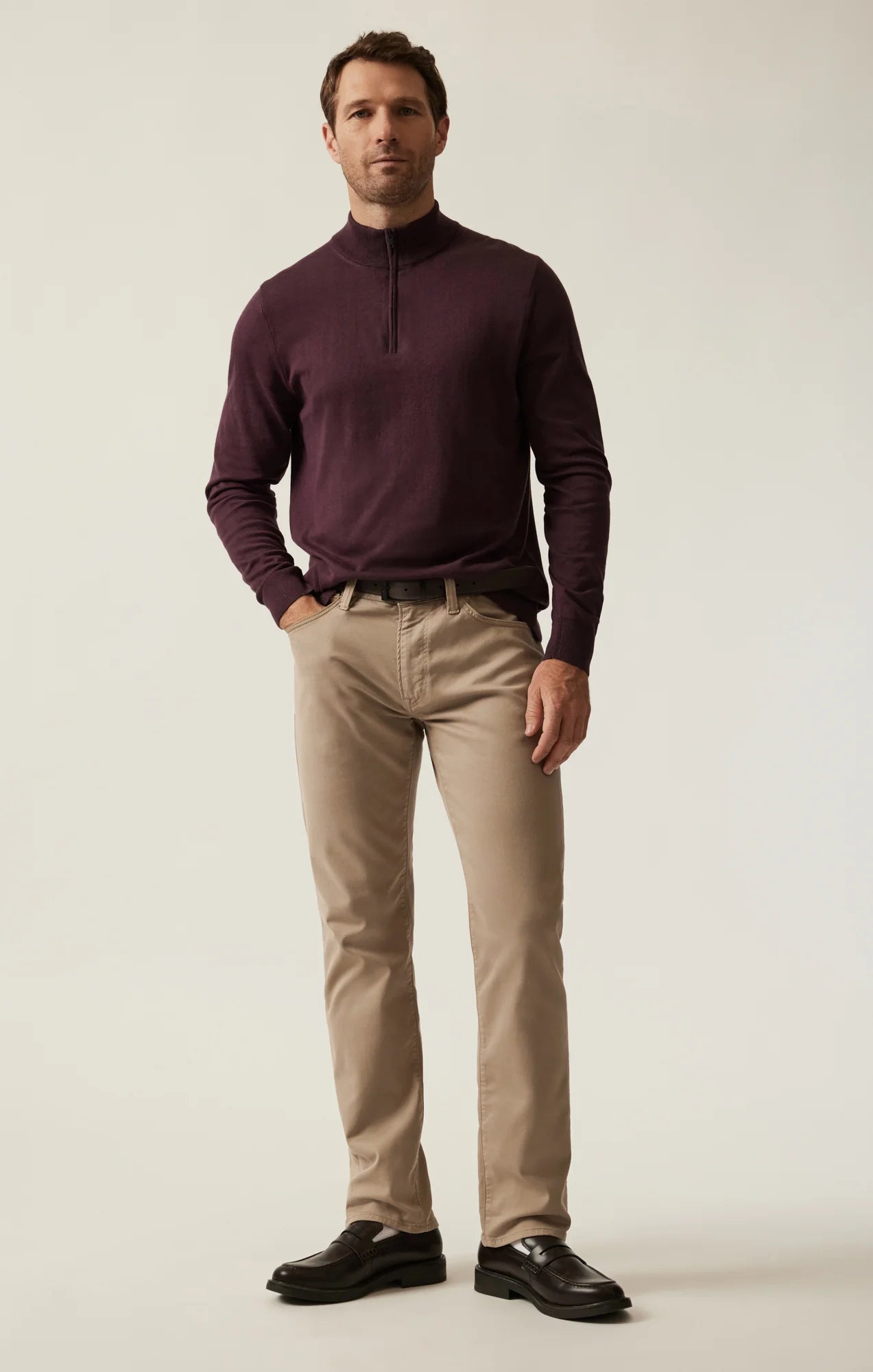 34 Heritage - Courage Straight Leg Pant - Sand Coolmax