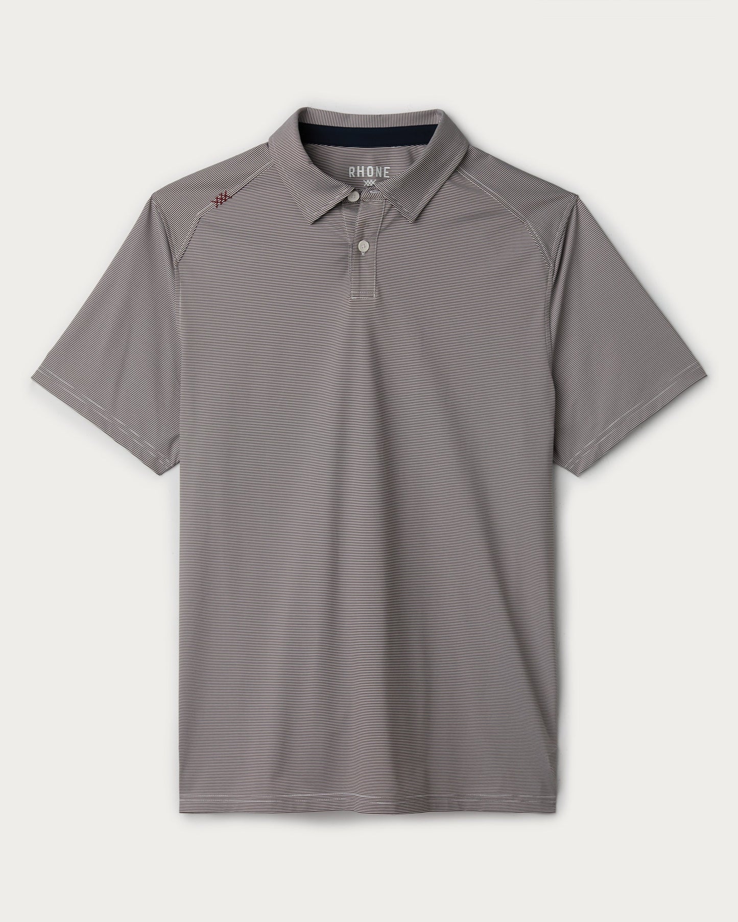 Rhone - Commuter Polo - Cinnamon Red Stripe