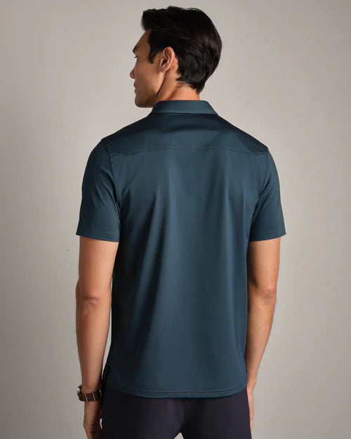 Rhone - Commuter Polo - Deep Sea Blue Oxford