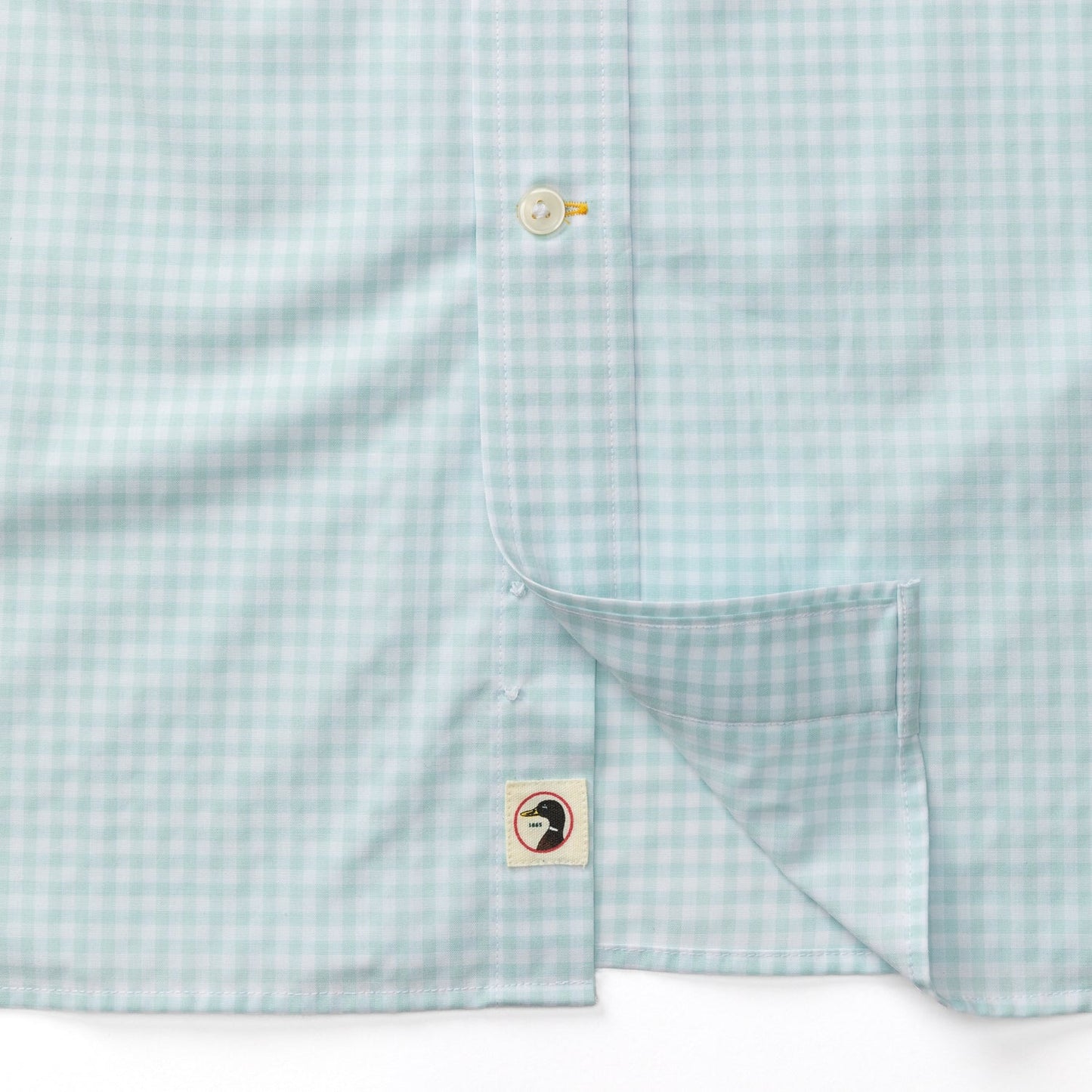 Duckhead - Long Sleeve Performance Poplin Sport Shirt - Walton Gingham - Pastel Blue