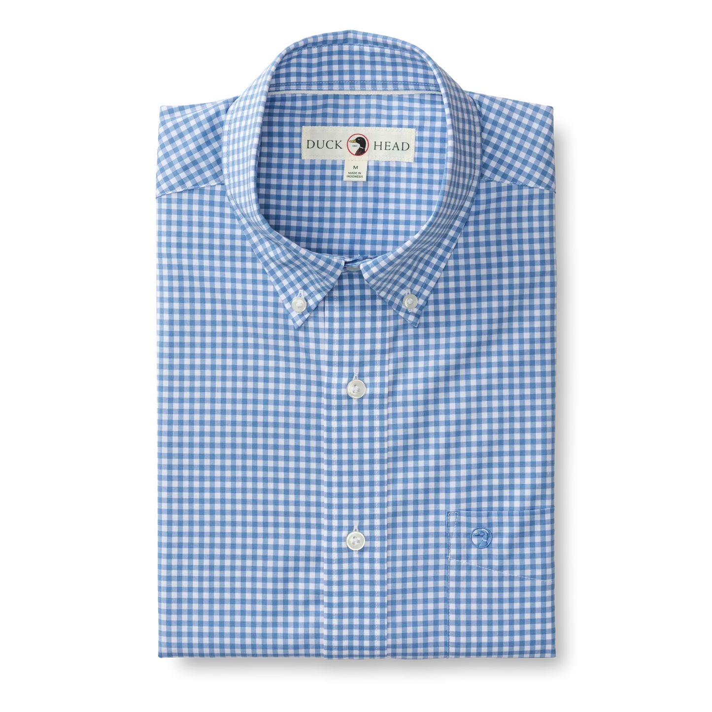 Duckhead - Long Sleeve Performance Poplin Sport Shirt - Walton Gingham - Lake Blue