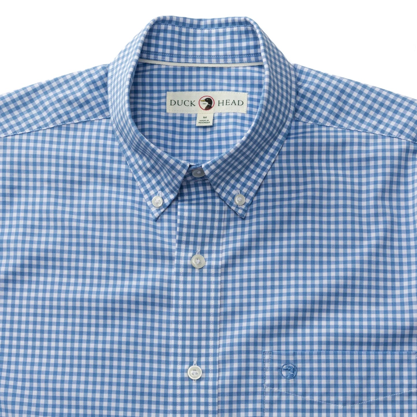 Duckhead - Long Sleeve Performance Poplin Sport Shirt - Walton Gingham - Lake Blue