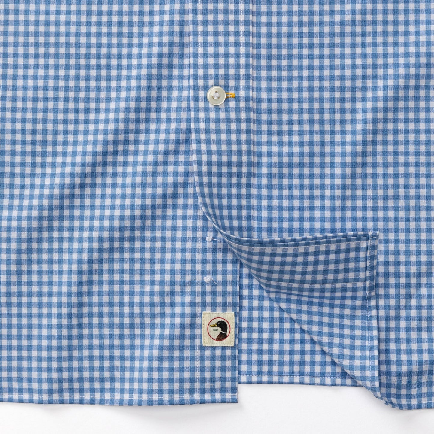 Duckhead - Long Sleeve Performance Poplin Sport Shirt - Walton Gingham - Lake Blue