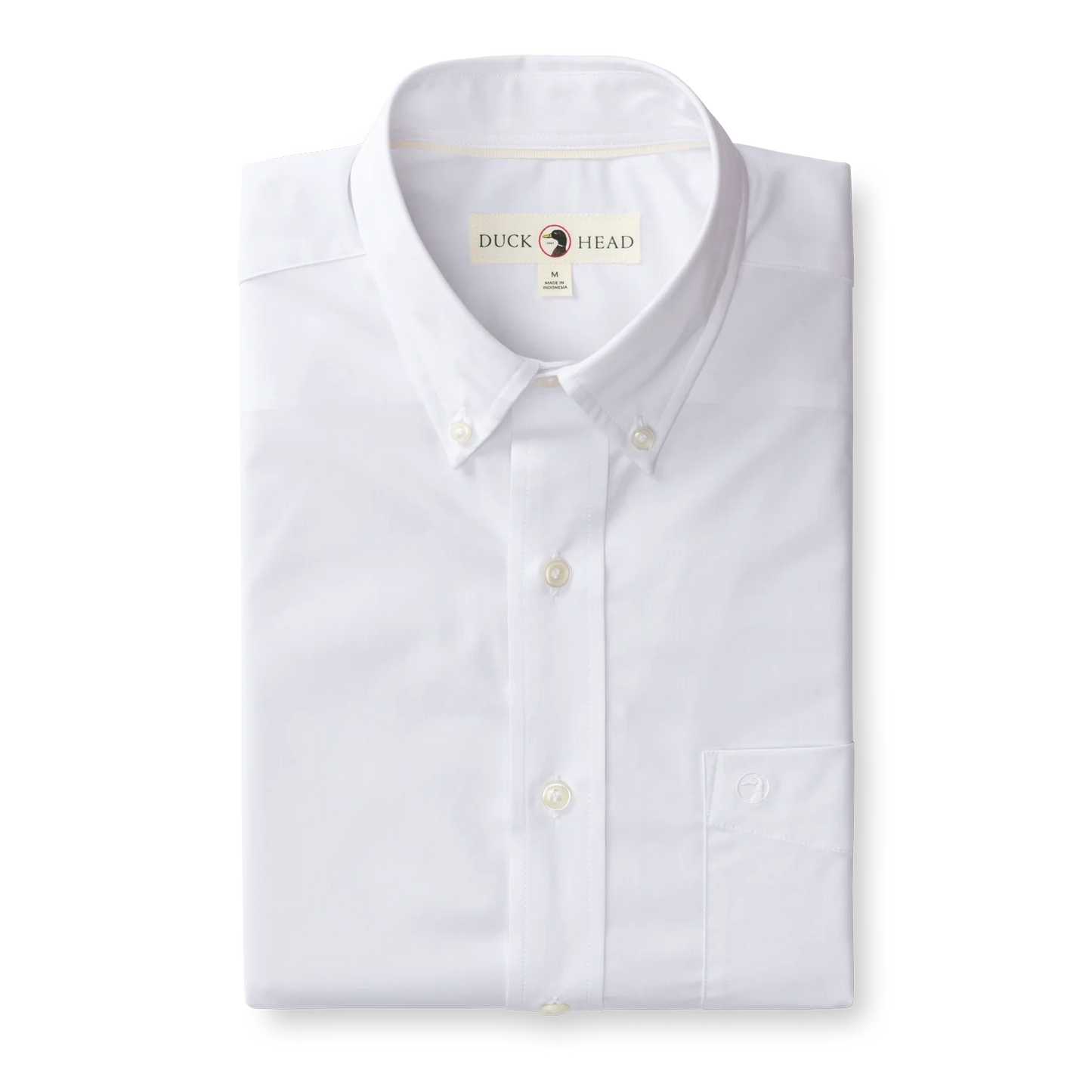Duckhead - Long Sleeve Performance Poplin Sports Shirt - Boyce Solid - White