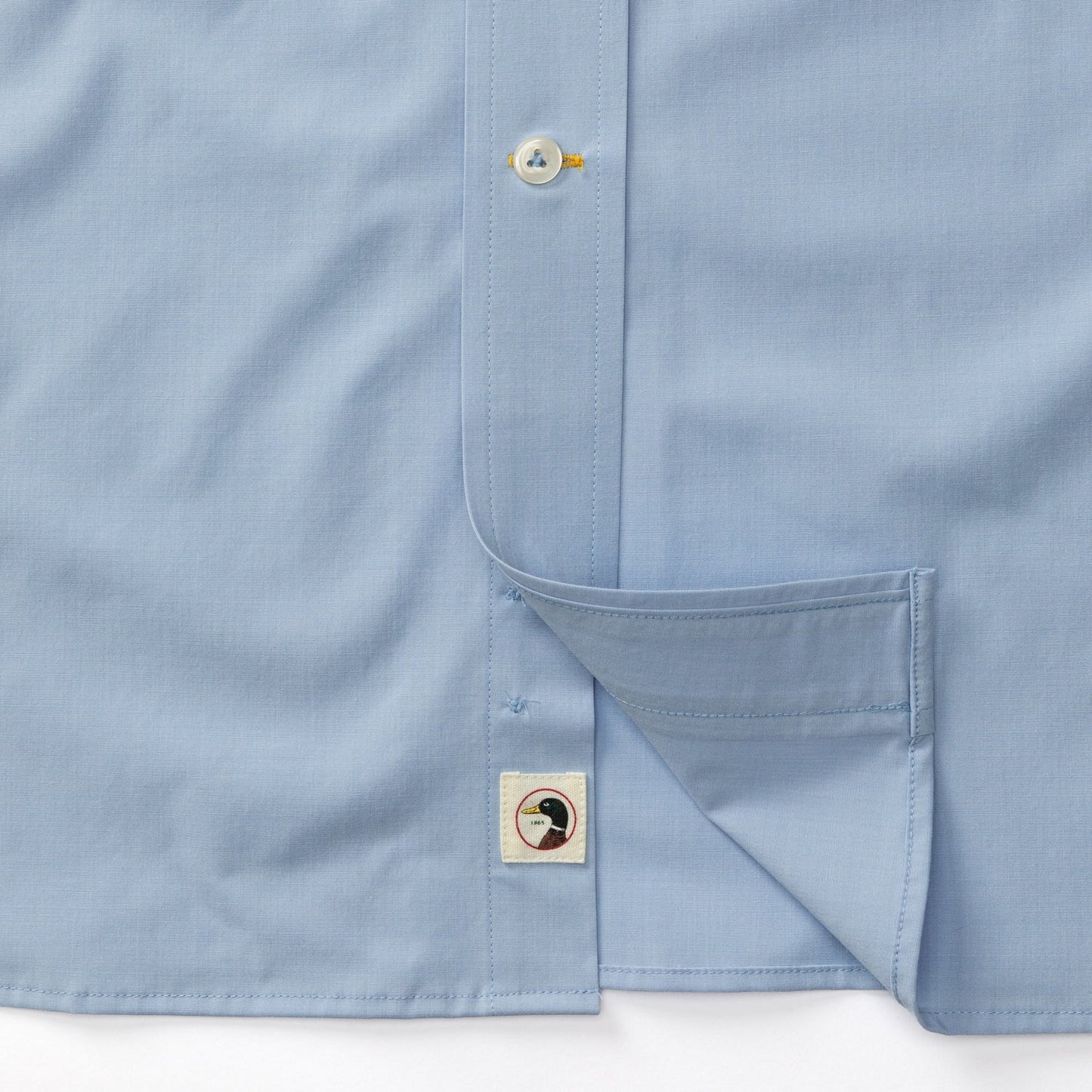 Duckhead - Long Sleeve Performance Poplin Sports Shirt - Boyce Solid - Light Blue