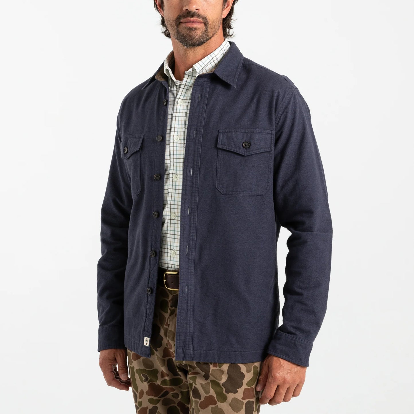 Duck Head - Long Sleeve Slater Moleskin Overshirt - Naval Grey