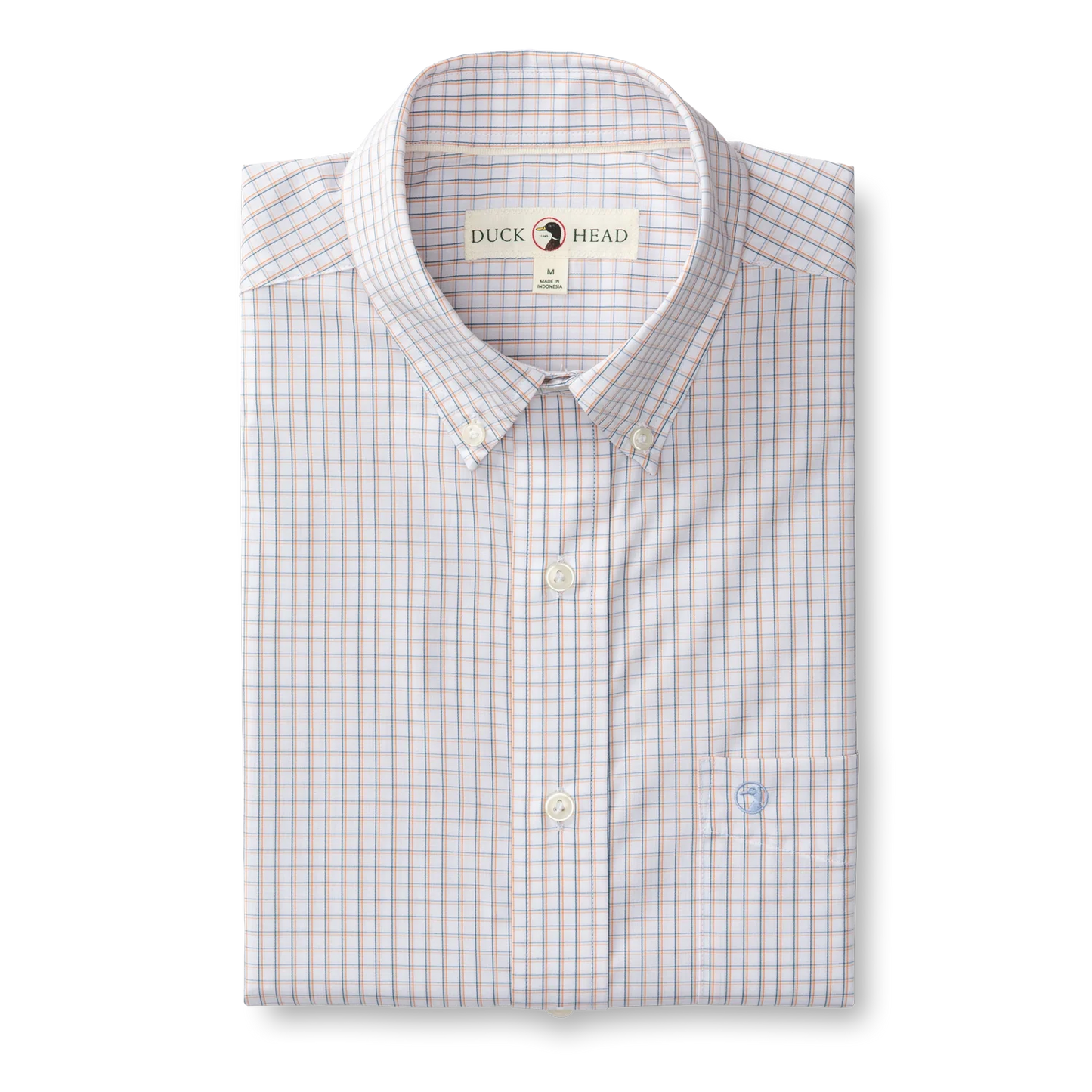 Duckhead - Long Sleeve Performance Poplin Sport Shirt - Casey Plaid - Copper Tan
