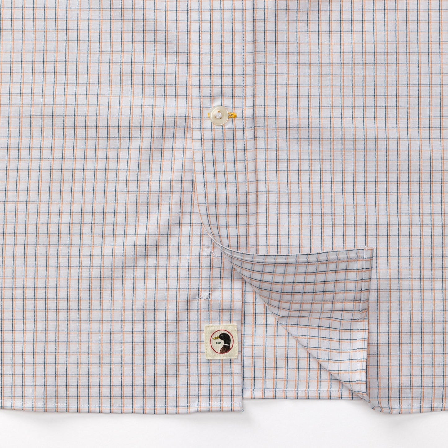 Duckhead - Long Sleeve Performance Poplin Sport Shirt - Casey Plaid - Copper Tan
