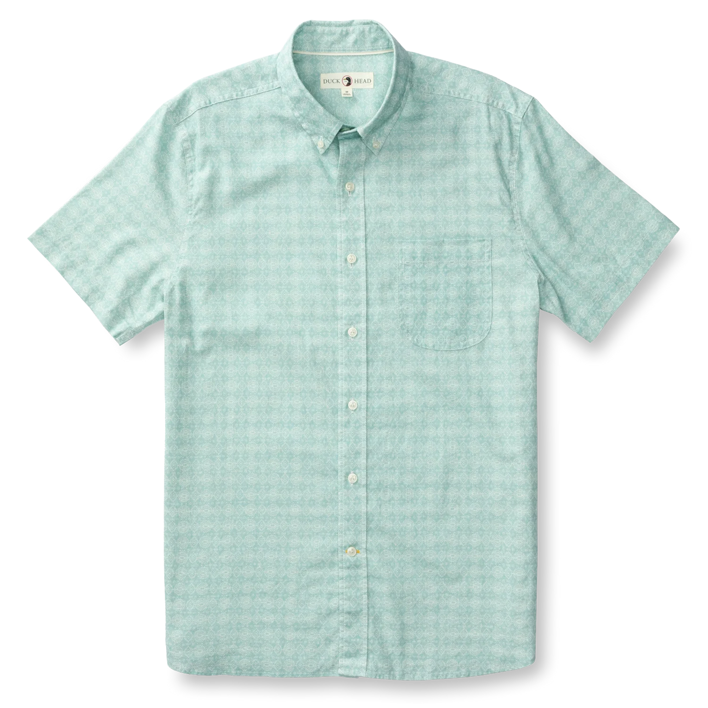 Duckhead - Linen Cotton Oxford Sport Shirt - Hillcrest Print - Marine Blue