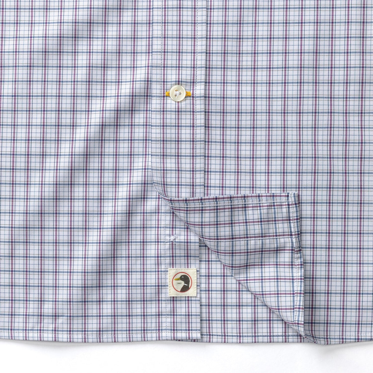 Duck Head - Performance Poplin Sport Shirt - Edison Plaid - Navy Peony
