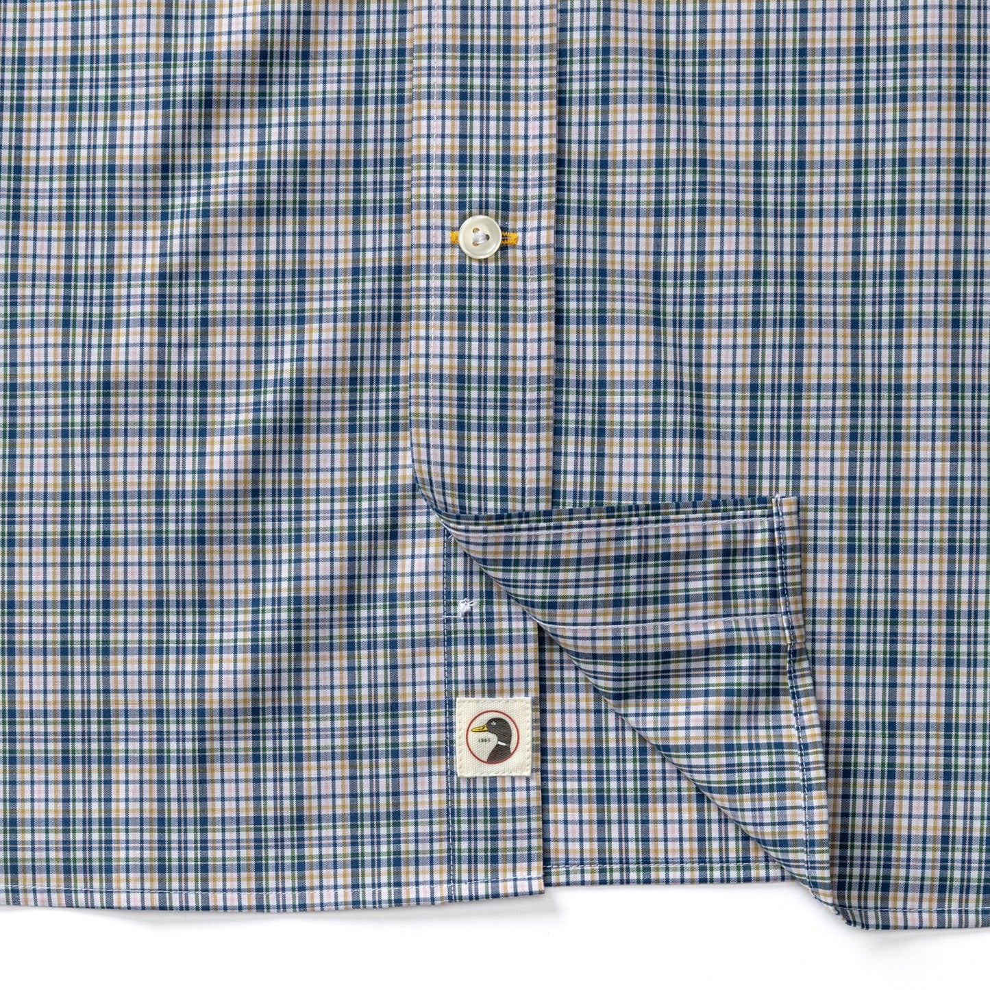 Duck Head - Performance Poplin Sport Shirt - Winstead Plaid - Navy Peony