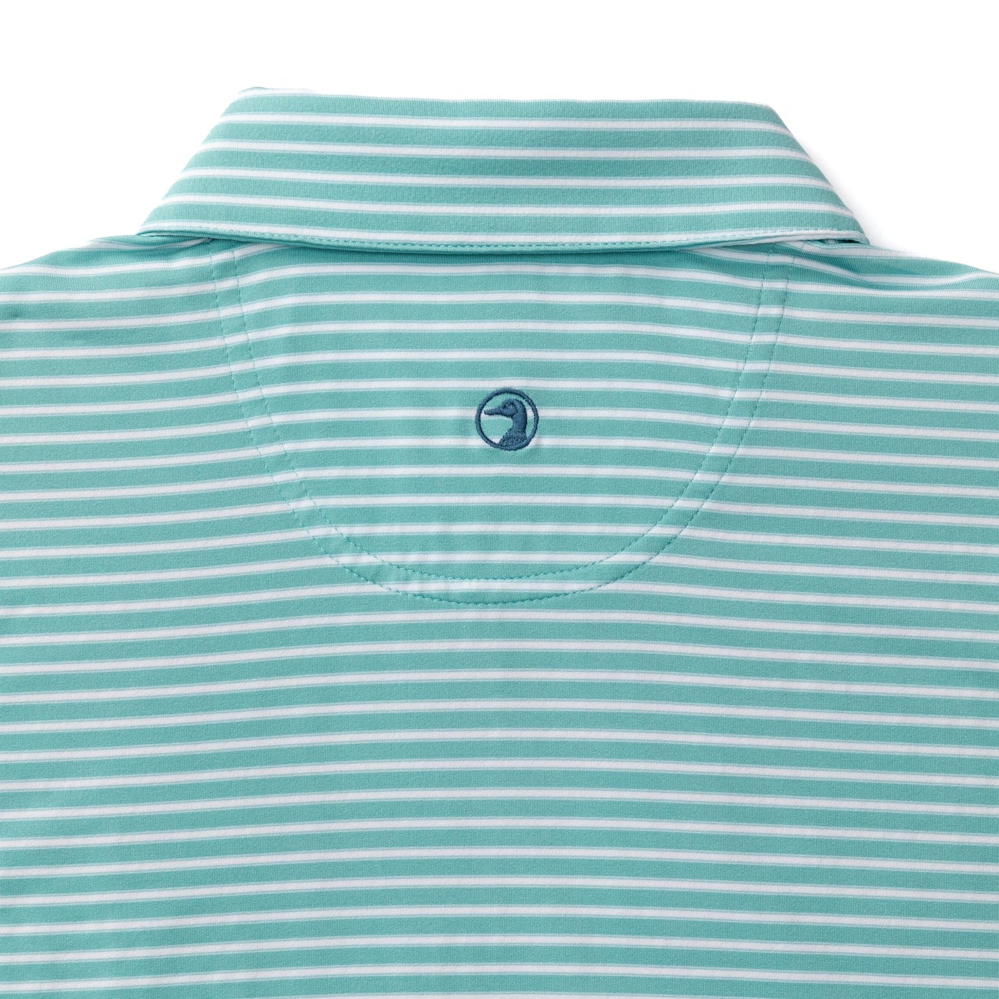Duckhead - Long Drive Performance Polo - Davis Stripe - Marine Blue