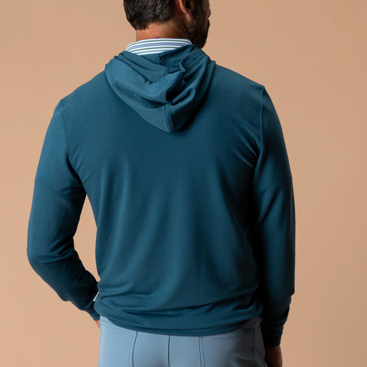 Duck Head - Dunmore Performance Hooded Pullover - Stormy Teal