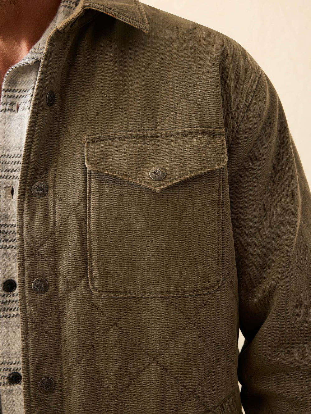 Faherty - Doug Good Feather Reversible Bondi Jacket - Prairie Olive