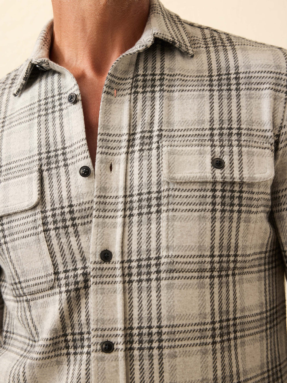 Faherty - Legend Sweater Shirt - Charcoal Cream