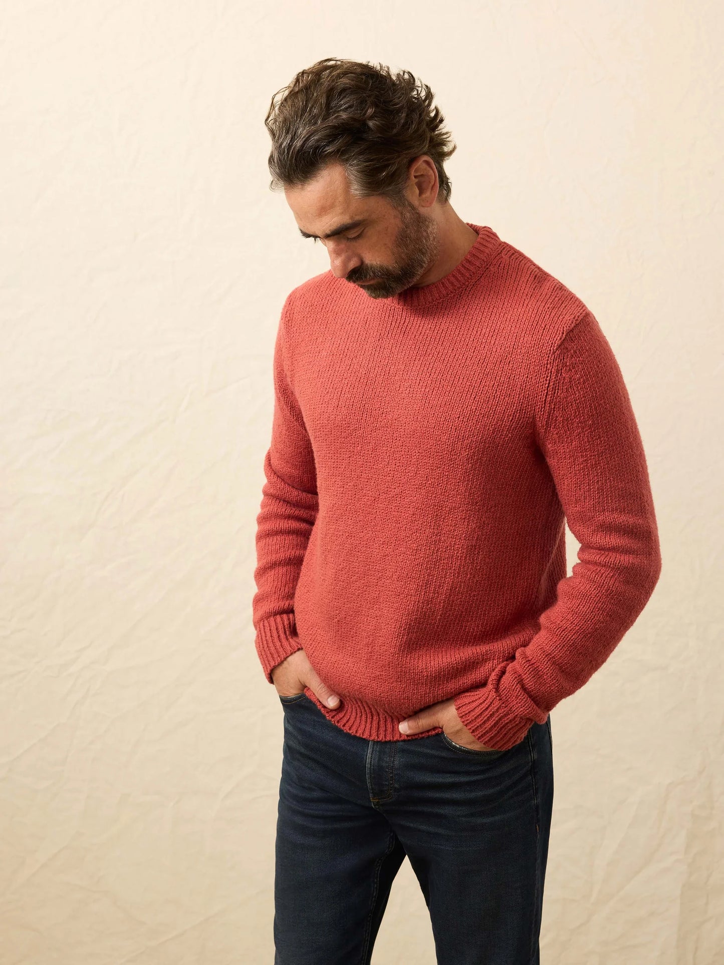 Faherty - Heirloom Crewneck Sweater - Eclipse Red