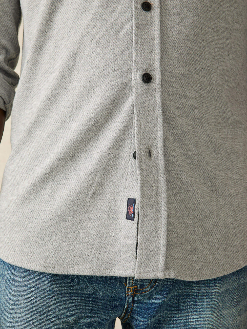 Faherty - Legend Sweater Shirt - Fossil Grey Twill