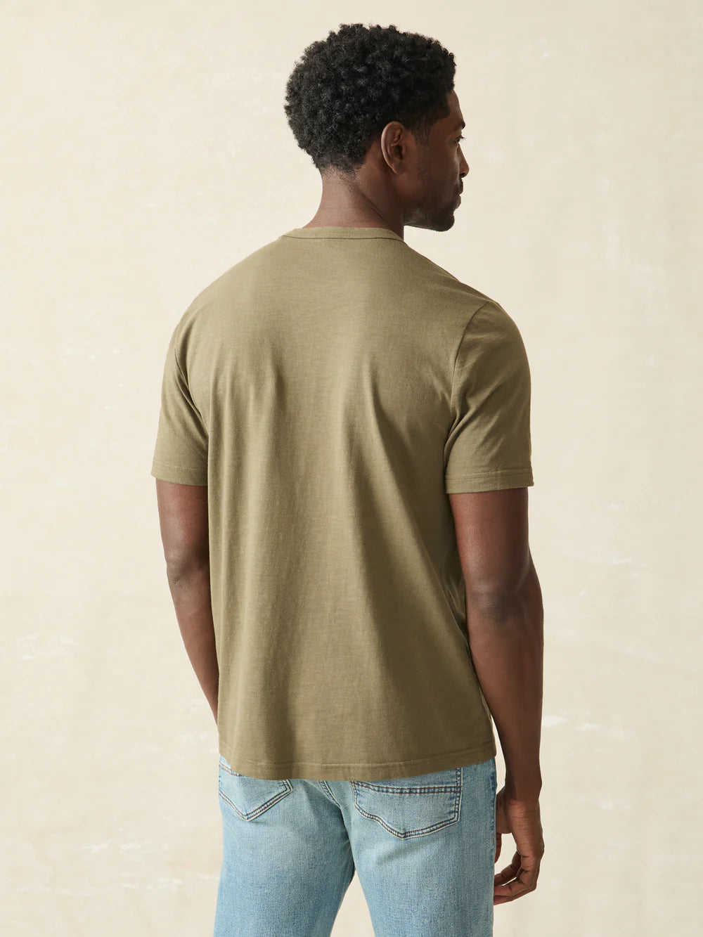 Faherty - Sunwashed Pocket Tee - Olive