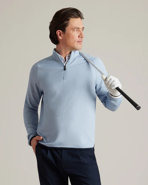 Rhone - Founder's Golf 1/4 Zip - Arctic Blue/True Navy