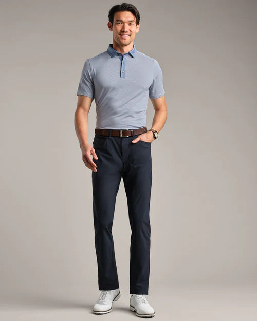 Rhone - Golf Sport Polo - Blue Stripe
