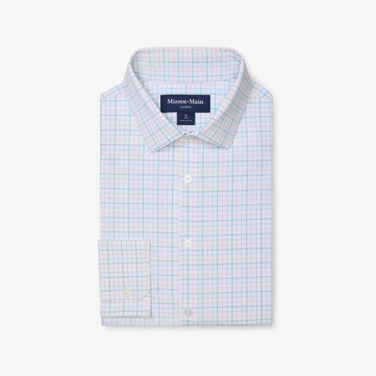 Mizzen + Main - Leeward Dress Shirt - White Cameron Plaid