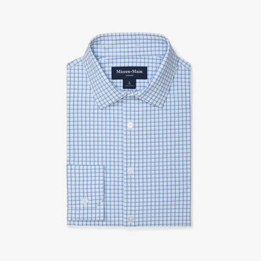 Mizzen + Main - Leeward Long Sleeve Dress Shirt - Provence Logan Plaid