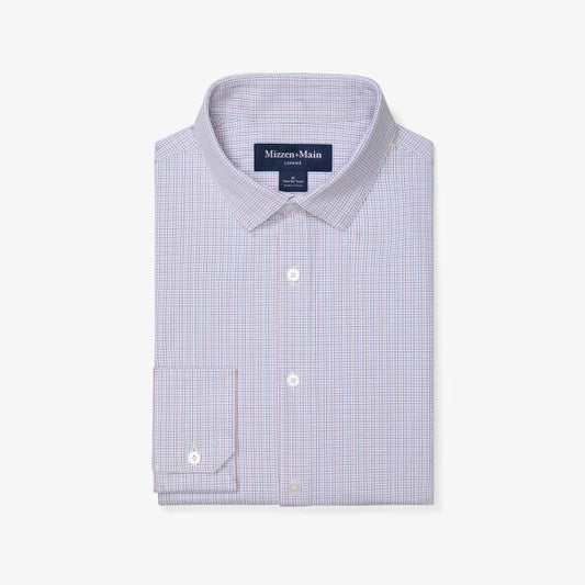 Mizzen + Main - Leeward No Tuck Dress Shirt - Red Clay Aaron Plaid