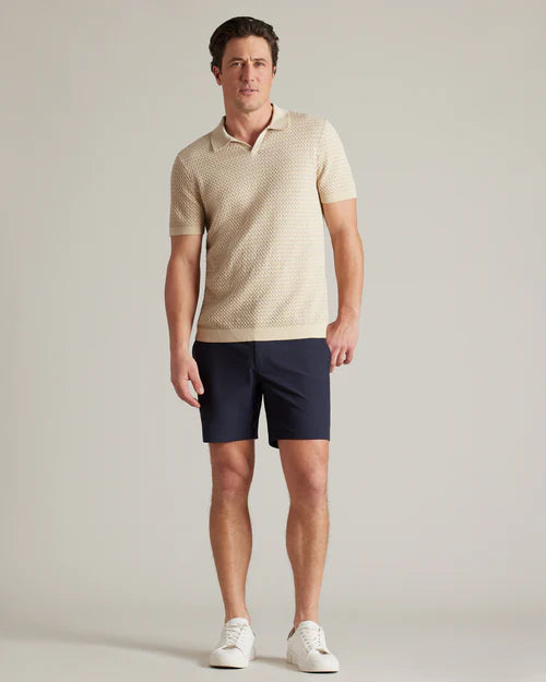 Rhone - Johnny Collar Polo - Sandstone/White