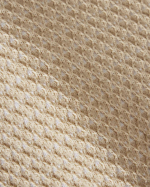 Rhone - Johnny Collar Polo - Sandstone/White