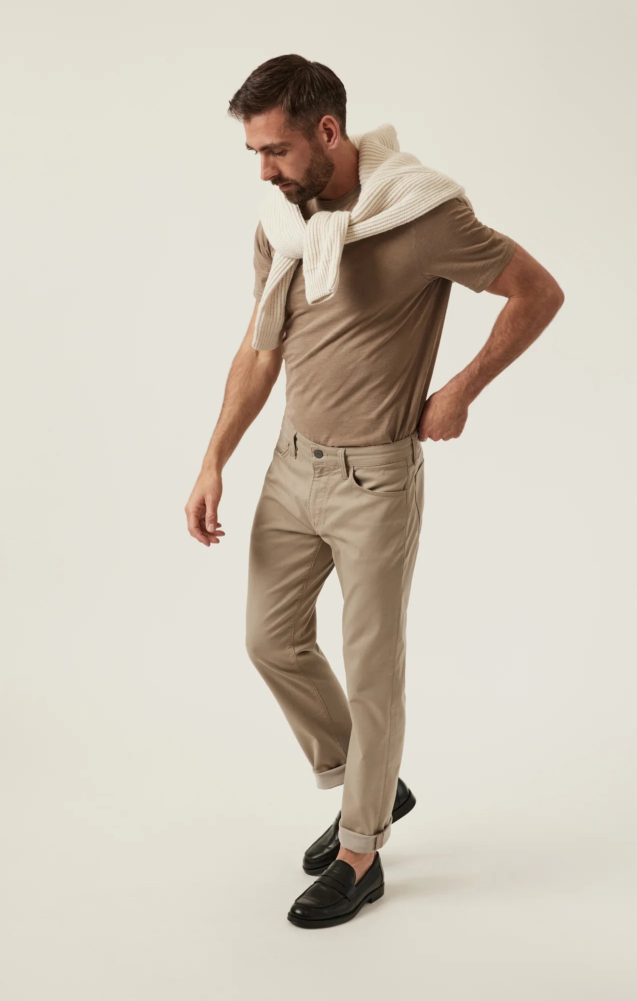 34 Heritage - Charisma Relaxed Straight Pant - Sand Coolmax
