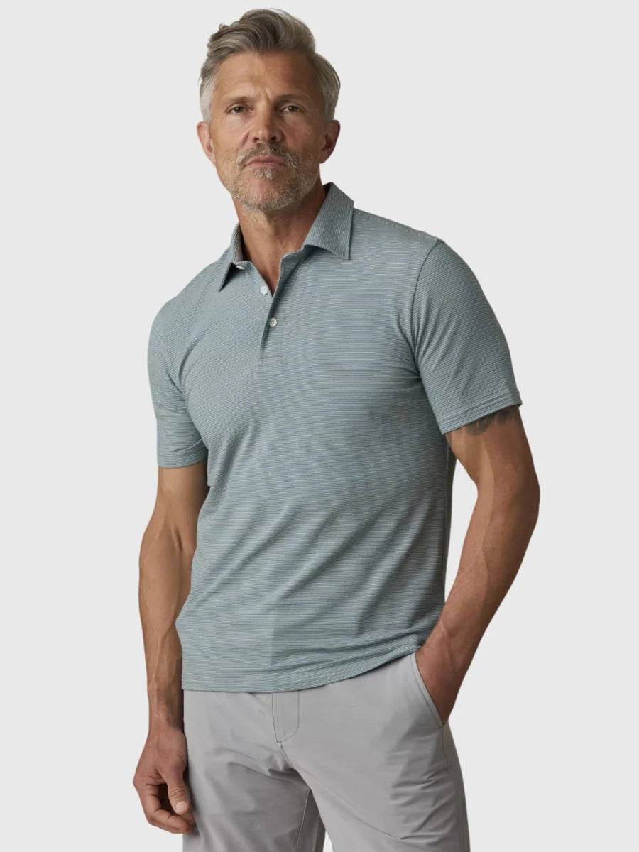 Faherty - Ss Movement Polo - Aspen River Stripe