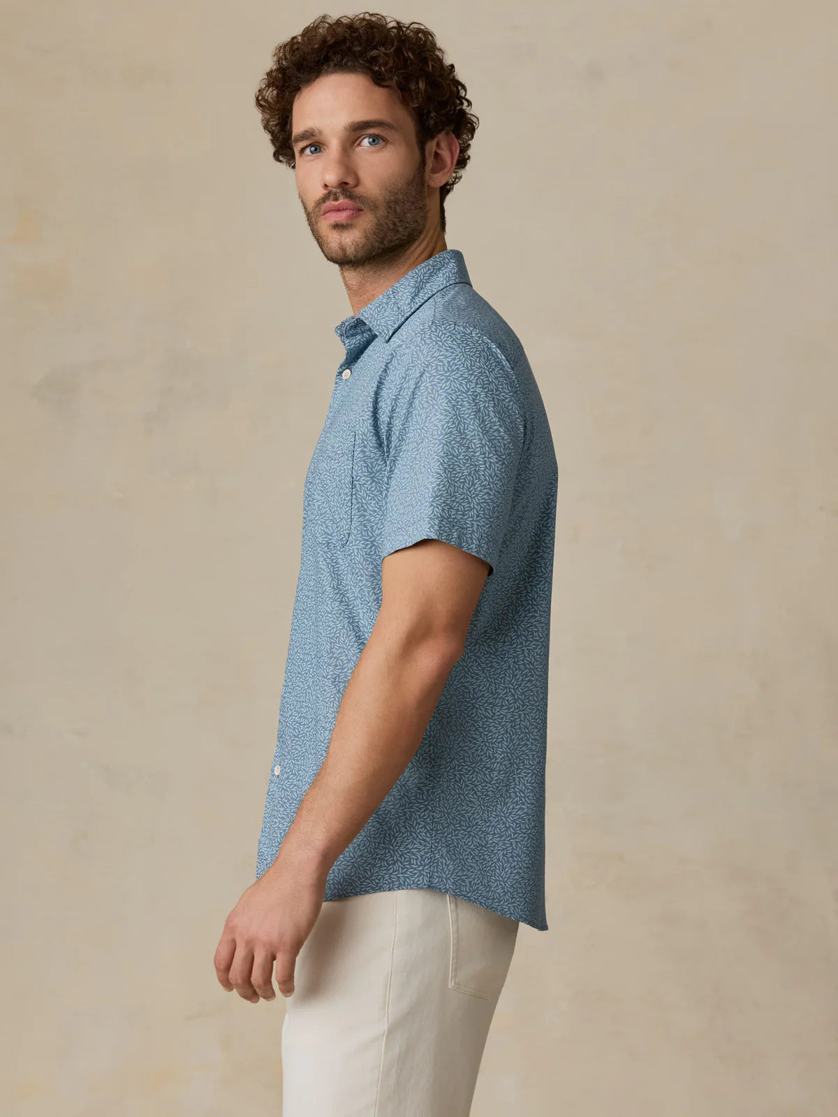 Faherty - Ss Movement Monterey Shirt - Real Grove Foliage