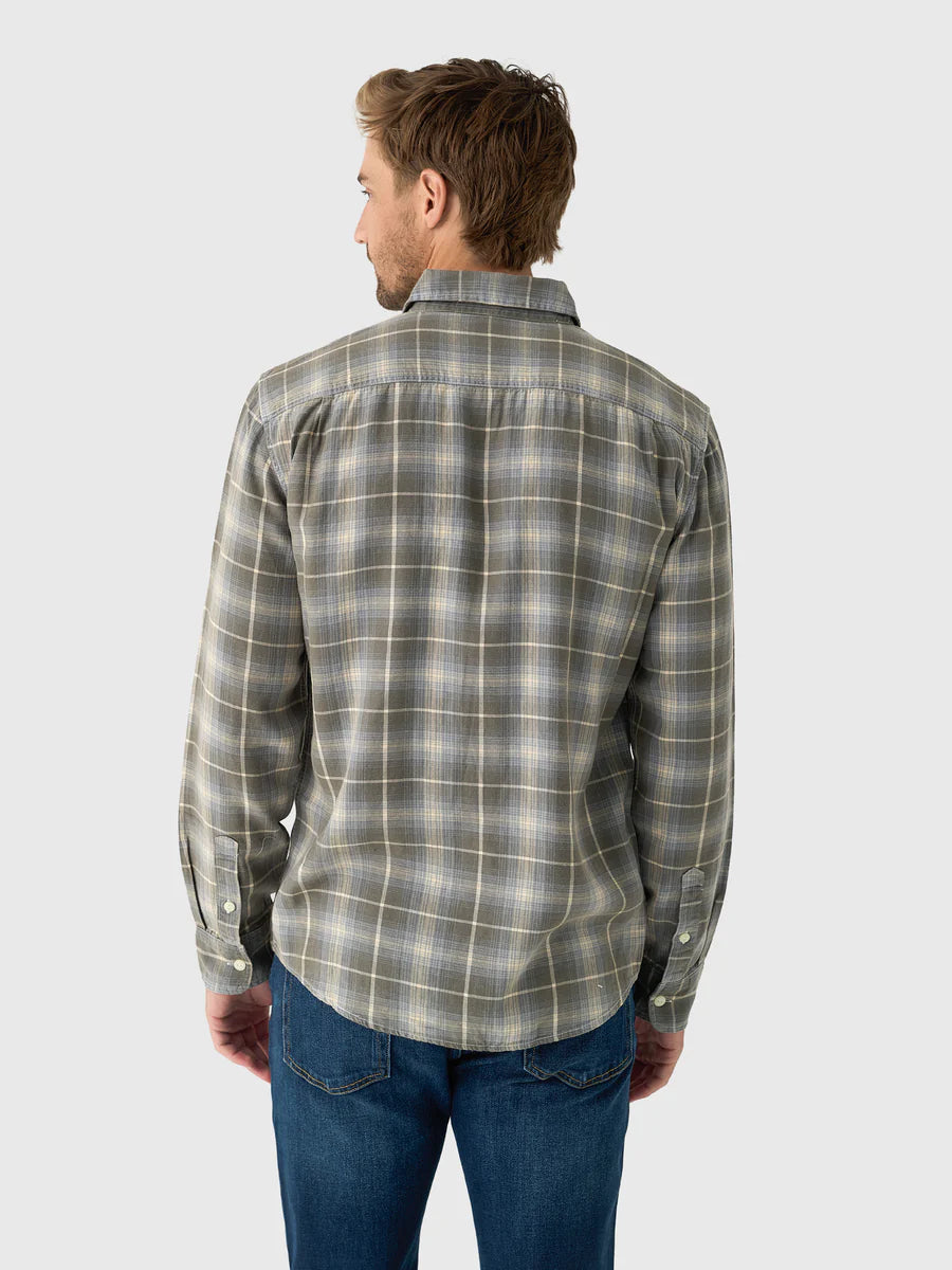 Faherty - The Tried and True Chambray Workshirt - Iron Water Plaid